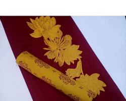 Ghazi Fabric Rungrez Collection Unstitched 2 Piece Suit for Women Embroidered Lawn Maroon Shirt With Mustard Trouser