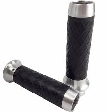 Harley Chopper Motorcycle Grips Leather Moto Grips Natural Aluminum Black Diamond Chopper Motorcycle Classic Harley Davidson Motorcycle Harley