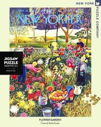 'tree shopping' reproduced from the cover of the new yorker magazine. The New Yorker Flower Garden 1000 Piece Jigsaw Puzzle By New York Puzzle Company Barnes Noble