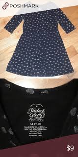 Faded Glory Black 100 Cotton Dress Sz 7 8 Black With Sparkly Hearts 100 Cotton 3 4 Sleeves Size 7 8 Faded Gl Faded Glory Dress Cotton Dresses Faded Glory