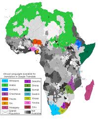 African Languages That Can Be Translated Using Google Translate Language Map Map Africa Map