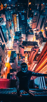 Download the new os x yosemite wallpapers for mac iphone and ipad 5013x2820. Neon Mask Guy Iphone Wallpapers Wallpaper Cave