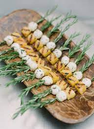 You are viewing image #18 of 22, you can see the complete gallery at the bottom below. Grilled Polenta Mozzarella On Rosemary Skewer Appetizer Recipes Food Presentation Food