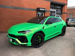 Lamborghini Urus Black And Blue Interior Wow What A Colour Wmvic Sarnwal1 Lamborghini Urus Wrapped In Kelly Green Pictures Do Not Do It Justice This Needs T Lamborghini Car Wrap Green Lamborghini
