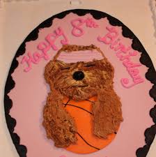 Cake With A Cockapoo Puppy Wearing A Pink Bandana And Playing Basketball Cool Birthday Cakes Cake Pink Bandanas