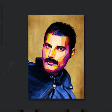 Music Edition Digital Art Freddie O1b Various Iconic Persons Wall Art  Canvas XXL Loftart Fabric Picture Cuddly Pop Art Blanket or Rug