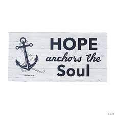 5 years ago5 years ago. Hope Anchors The Soul Wall Sign Oriental Trading