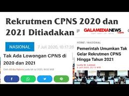 Bukan hanya soal kesehatan dan ekonomi, tapi juga rencana rekrutmen calon pegawai negeri sipil (cpns) 2020 dan 2021. Cpns 2021 Ditiadakan Informasi Cpns Asn Indonesiainfo Cpns Asn Indonesia 2021