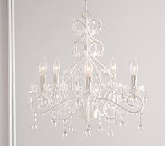 It's suspended from a matching chain for a seamless look. White Lydia Kids Chandelier Pottery Barn Kids