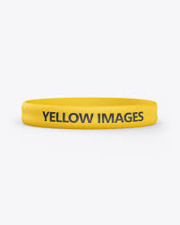 Matte Silicone Wristband Mockup In Stationery Mockups On Yellow Images Object Mockups