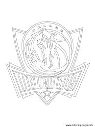 Atlanta hawks nba coloring page. Dallas Mavericks Logo Nba Sport Coloring Pages Printable
