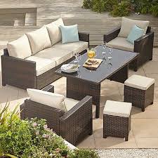 Jakarta 5 Piece Sofa Dining Set Linen Home Garden George At Asda Outdoor Furniture Sets Outdoor Furniture Outdoor Decor