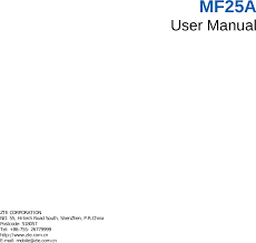 You will need to know then when you get a new router, or when you reset your router. Mf25a Hspa Wireless Router User Manual Mf23 Zte