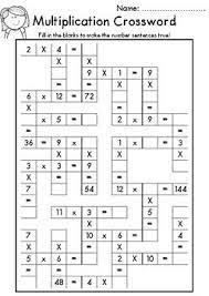 There's a thanksgiving word list, spelling puzzles, and an abc order activity with a thanksgiving theme. Multiplication Crossword Freebie 4th Grade Math Worksheets Math Exercises Mental Math