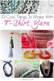 10 Cool Things To Make With T Shirt Yarn T Shirt Yarn Tee Shirt Crafts Clothes Crafts