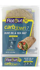 Can make breakfast burritos, taco tuesday, . Flatout Carbdown Olive Oil Sea Salt Flatbread Flatout