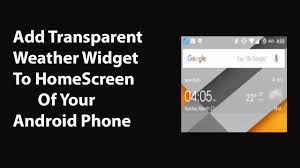 I am trying to set it up again, but i am not successful. How To Add Weather Widget To Home Screen Of Your Android Phone Youtube