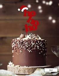 Hohoho With Santas Hat Cake Topper Premium 3mm Acrylic Christmas Cake Topper Christmas Cake Designs Cake Toppers