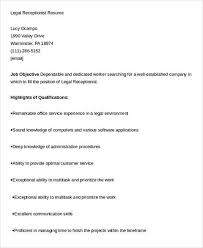 receptionist resume example livecareer