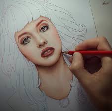 Melanie Martinez Artwork Drawing Portrait Coloured Pencil Melanie Martinez Drawings Makeup Drawing Melanie Martinez