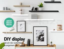 (d) all books of the same subject must be grouped together on a separate shelf, but each subject may be placed on any of the three shelves? Artiss 3pcs Floating Wall Shelf Set Diy Mount Storage Book Display Rack Wooden Ebay