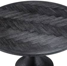 White wooden floor with black chairs and contemporary kitchen tables for small kitchen ideas. Casa Padrino Luxury Dining Table Black O 140 X H 76 Cm Round Kitchen Table Luxury Dining Room Furniture