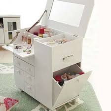 Decorate your dressing table with different baskets and boxes of different shapes that will store your cosmetics in a classic, neat fashion. New Updated Edition Free Installation Modern Multi Functional Fashion Bedroom Good Assistan Contemporary Dressing Tables Small Vanity Table Living Room Storage