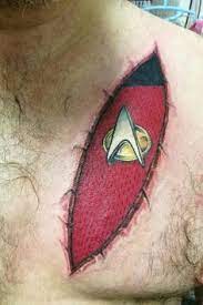 I'm going with the tos starfleet command delta insignia badge on my chest. Image Result For Star Trek Tattoo Skin Tear Star Trek Tattoo Nerdy Tattoos Tattoos