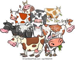 Download 25,000+ royalty free cow cartoon vector images. Funny Cows Cartoon Farm Animals Group Cartoon Illustration Of Funny Cows Farm Animal Characters Group Canstock