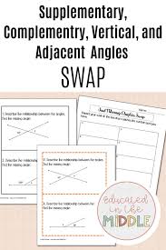 Supplementary Complementary Vertical And Adjacent Angles Tpt Digital Activity Adjacent Angles Relationship Worksheets Angle Relationships Activity