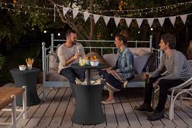 23 wine cooler beverage refrigerator beer large fridge 46 bottles freestanding. Patio Furniture Accessories Espresso Brown Ket Pacific Cool Bar Outdoor Patio Furniture And Hot Tub Side Table With 7 5 Gallon Beer And Wine Cooler Tables