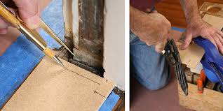 The threshold usually fits below the stops and against the jambs. Replacing A Door Threshold Fine Homebuilding