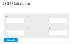 Lcd Calculator Lowest Common Denominator Calculator Academy