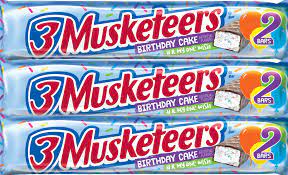 The New 3 Musketeers Is Funfetti Cake In The Form Of A Candy Bar