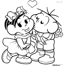 Alguns drinques e picolés podem deixar a sua língua toda colorida.certamente será muito divertido beijar uma coisa azul,que deveria ser rosada. Cebolinha Dando Beijo Em Monica Colorir Org