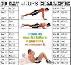 30 Day Sit Up Push Up Challenge Push Up Challenge Workout Challenge Sit Up Challenge