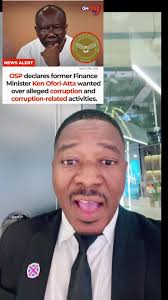 The special prosecutor Kissi Agyabeng has declare former Finance minister  Ken Ofori Atta wanted over alleged corruption and corruption-related  activities #politics #goviral #trendingvideos #fyp ...