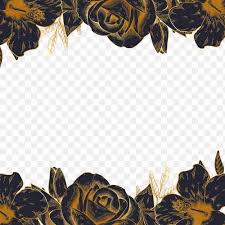 Black And Gold Border Png Download Premium Png Of Hand Drawn Black And Gold Rose Border Design In 2020 Border Design How To Draw Hands Design Element