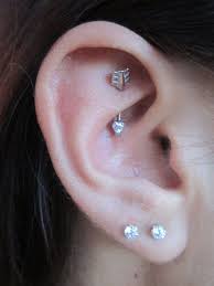 Authentic Swarovski Crystal Heart Arrow Curved 16 Gauge Bar Eyebrow Or Rook Piercing Piercing Piercing Ideen Ohrringe Piercing