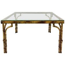 5 out of 5 stars. 21st Century Faux Bamboo Gilt Gold Glass Top Iron Coffee Table For Sale At 1stdibs