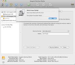 Generally external hard drives that won't reformat have connection or electronic problems. Formatting A Seagate 1tb Expansion Drive Error File System Formatter Failed Macrumors Forums