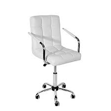 Misssnower Swivel Computer Desk Chair Faux Leather Adjustable Gas Lift Home Office Black Amazon Co Uk Chair Office Chair Desk Chair