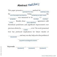 Sociology Paper Abstract Mad Lib Phd Comics Academic Writing Good Essay