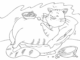 Learn how to prevent cat obesity, or help your cat slim down in a healthy way by reviewing causes and common diseases. Fat Cat Coloring Page Coloring Pages 4 U