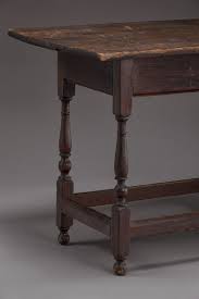 Stretcher Table Attributed To William Janney 1710 1790 Ca 1744 Fairfax Co Now Loudoun Co Va Tulip Poplar With Yellow Furniture Maker Furniture Table