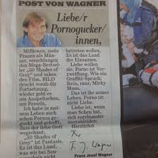 Ich finde, das ist ein guter. Franz Josef Wagner Porno Gestandnis In Neuer Kolumne Boulevard