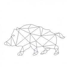 instant download machine embroidery design wild boar origami motifs de broderie mecanique broderie a la machine embroidery designs