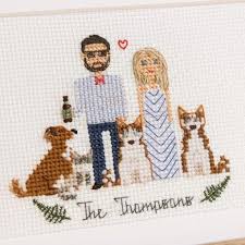 The patterns use only full of. Personalized Cross Stitch Family Pattern Couple And 3 Pets Custom Pixel People Pattern Personalized Gift Housewarming Mothers Day Gifts In 2021 Cross Stitch Family Cross Stitch Cross Stitch Embroidery