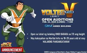 The popular japanese anime series of the 1970s is back on its 40th anniversary. Gma S Voltes Five V Open Auditions On February 24 2020 Attracttour
