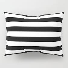 Black And White Striped Pillow Shams Black White Stripe Minimalist Pillow Sham Black Pillows Black And White Pillows Minimalist Pillows